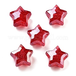 Perles acryliques européennes à gros trou plaquées UV&nbsp;OACR-S142-02