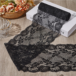 Ruban de bordure en dentelle de polyester à fleurs&nbsp;SRIB-WH20020-029