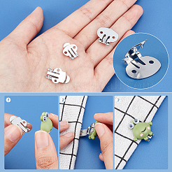 60 Stück 3 Stil Eisen große flache Blanko-Clips&nbsp;IFIN-PH0001-77