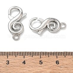 Fermoir mousqueton en laiton en forme de S pour la fabrication de bijoux&nbsp;KK-CBA5585-05P
