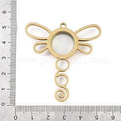 Placcatura ionica (ip) 304 acciaio inossidabile medaglione grandi pendenti&nbsp;STAS-S132-13G-02