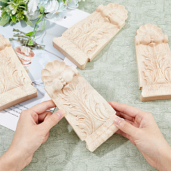 Applique onlay sculpté en bois de caoutchouc&nbsp;AJEW-WH0165-95