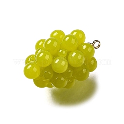 Pendenti in ottone acrilico color uva&nbsp;OACR-R006-05G-08