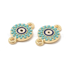 Charms connettore in lega con smalto blu e turchese sintetico&nbsp;FIND-H039-42G