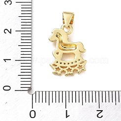 Messing micro pave klare zirkonia anhänger&nbsp;KK-A303-05I-G