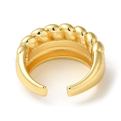 Anneaux de manchette ouverts en laiton plaqué en rack pour femmes&nbsp;RJEW-M162-16G