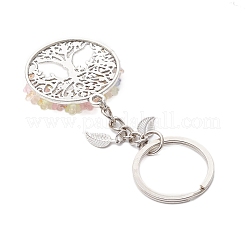 Portachiavi in lega tondi piatti con albero della vita&nbsp;KEYC-MZ00039-02