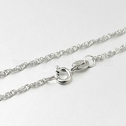 Colliers tendance en argent sterling plaqué rhodium 925&nbsp;STER-M050-B-18