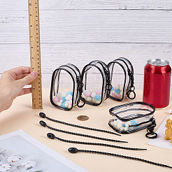 Rechteckige transparente Aufbewahrungstaschen aus PVC-Kunststoff mit Reißverschluss&nbsp;ABAG-WH0032-114B
