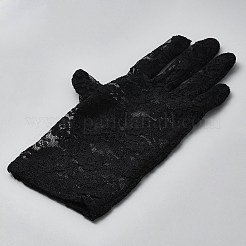 Kurze Fischernetzhandschuhe aus Polyester-Stretch&nbsp;AJEW-WH0470-24
