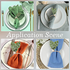 Serviettenringe aus PVC in Blattform&nbsp;AJEW-CP0006-67B