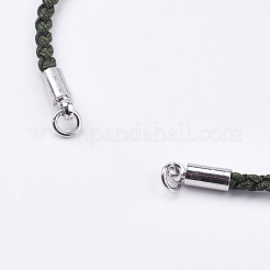 Geflochtene Baumwollgarn / Baumwollschnur Armband machen&nbsp;MAK-I006-16P