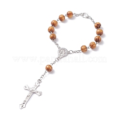 2 pièces 2 bracelets de chapelet de perles de prière religieuse de style&nbsp;BJEW-SZ0002-53