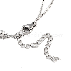 Edelstahl-Anhänger-Halsketten&nbsp;LS-NJEW-U003-01D-P