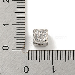 Messing Micro Pave klare Zirkonia Perlen&nbsp;KK-G493-37C-P01