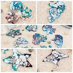 Moldes de silicona con tema de animales marinos&nbsp;DIY-D076-01