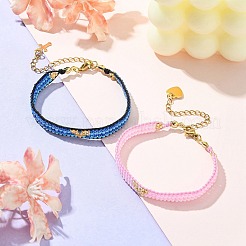 Set di braccialetti con perline di semi di vetro 2 pz 2 colori&nbsp;BJEW-MZ00061