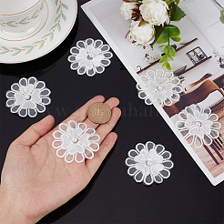 20 stücke 3d blume polyester spitze computerisierte stickerei ornament zubehör&nbsp;DIY-GF0006-06