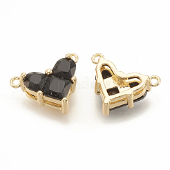 Latón charms de circonio cúbico&nbsp;KK-S340-12G-02