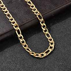Collares de cadena Figaro de acero inoxidable 304 de 7 mm para mujeres y hombres.&nbsp;NJEW-B134-04A-G