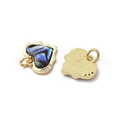 Pendentifs avec zircon cubiques à micro-pavés en laiton&nbsp;KK-K384-23B-G
