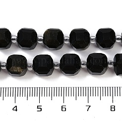 Natürliche goldenen Glanz Obsidian Perlen Stränge&nbsp;G-B125-O03-01