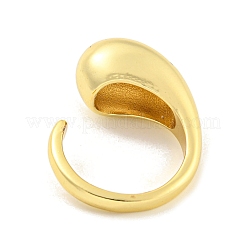 Offener Manschettenring aus Messing mit Mikropavé und klarem Zirkonia für Damen&nbsp;LS-RJEW-M173-02B-G