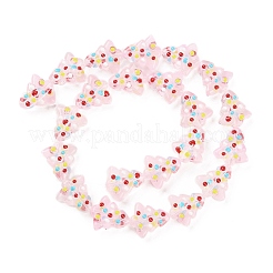 Brins de perles de verre bosselées faites à la main&nbsp;LAMP-F032-08H