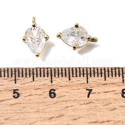 Pendentifs avec zircon cubiques à micro-pavés en laiton&nbsp;KK-C255-15A-01
