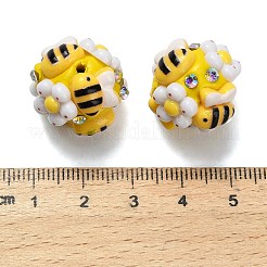 Polymer Clay Strassperlen mit Harz&nbsp;RESI-Z045-05