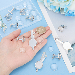 DIY-Sets zur Herstellung von Manschettenknöpfen und Krawattenklammern aus Messing&nbsp;DIY-PH0035-72A