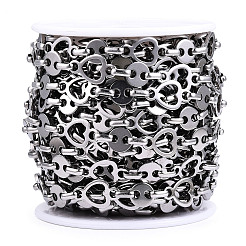 Cadenas de eslabones redondos y ovalados planos y con forma de corazón de acero inoxidable 661 resistentes al deslustre&nbsp;CHS-T005-02P