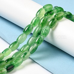 Naturels teints en blanc perles de jade brins&nbsp;G-M402-A01-04