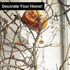 Décorations de pendentif en émail d'alliage de thème d'halloween&nbsp;HJEW-AB00251