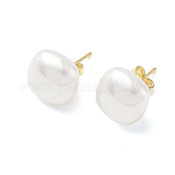 Ohrstecker aus Messing und ABS-Kunststoff mit Imitationsperlen für Damen&nbsp;PL-CBA760A-03A-G02