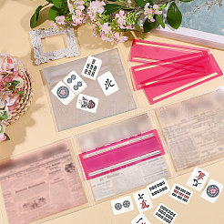 4 lector de reglas de mahjong de PVC&nbsp;AJEW-GL0003-40B