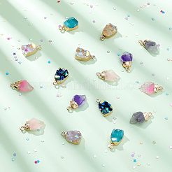 16 ciondolo in resina druzy bicolore&nbsp;RESI-FH0001-36