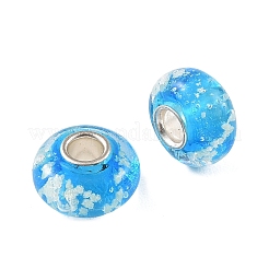 Perles européennes en verre filé et à âme en laiton&nbsp;LAMP-P019-01P-30
