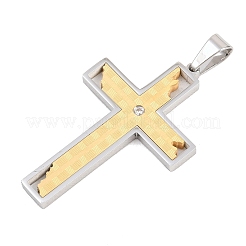 Pendentifs en strass en acier inoxydable 304&nbsp;STAS-B137-06GP