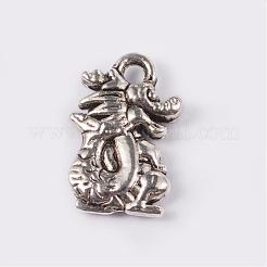Tibetischer stil Aluminium Anhänger & Charms&nbsp;PALLOY-ZN47975-AS-RS
