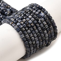 Filamenti di perline naturali zaffiri&nbsp;G-G259-B04-3x3mm