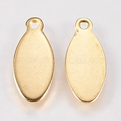 201 Edelstahl-Stanz-Leeranhänger&nbsp;STAS-G173-06G-7x15mm