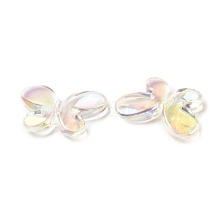 Perline acriliche iridescenti arcobaleno con placcatura uv trasparente&nbsp;OACR-A021-02