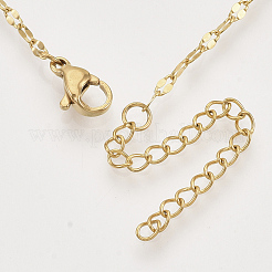 Fabrication de collier de chaînes de câble en laiton&nbsp;KK-T048-037G-NF