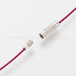 Collier avec cordon en fil d'acier inoxydable 201&nbsp;TWIR-SW001-18