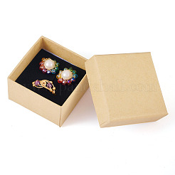 12 Stück quadratische Geschenkboxen aus Karton für Ohrringe und Schmuck&nbsp;AJEW-TA0001-78