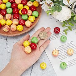 60 Stück 4 Stile Mini-Künstlicher Apfel&nbsp;DJEW-CA0001-15