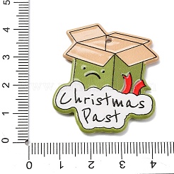 Weihnachtsserie bedruckte Anhänger aus undurchsichtigem Acryl&nbsp;OACR-Q080-01D