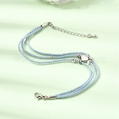 Bracelets à plusieurs brins en polyester&nbsp;FB-CBA983F-02P-02