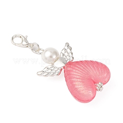 Pendentif décoratif lumineux en acrylique en forme d'ange en forme de cœur&nbsp;HJEW-JM03806-02